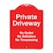 Signmission Private Driveway No Outlet Solicitors Or Trespassing Heavy-Gauge Aluminum Sign, 24" H, RW-1824-9781 A-DES-RW-1824-9781 - alternate 1